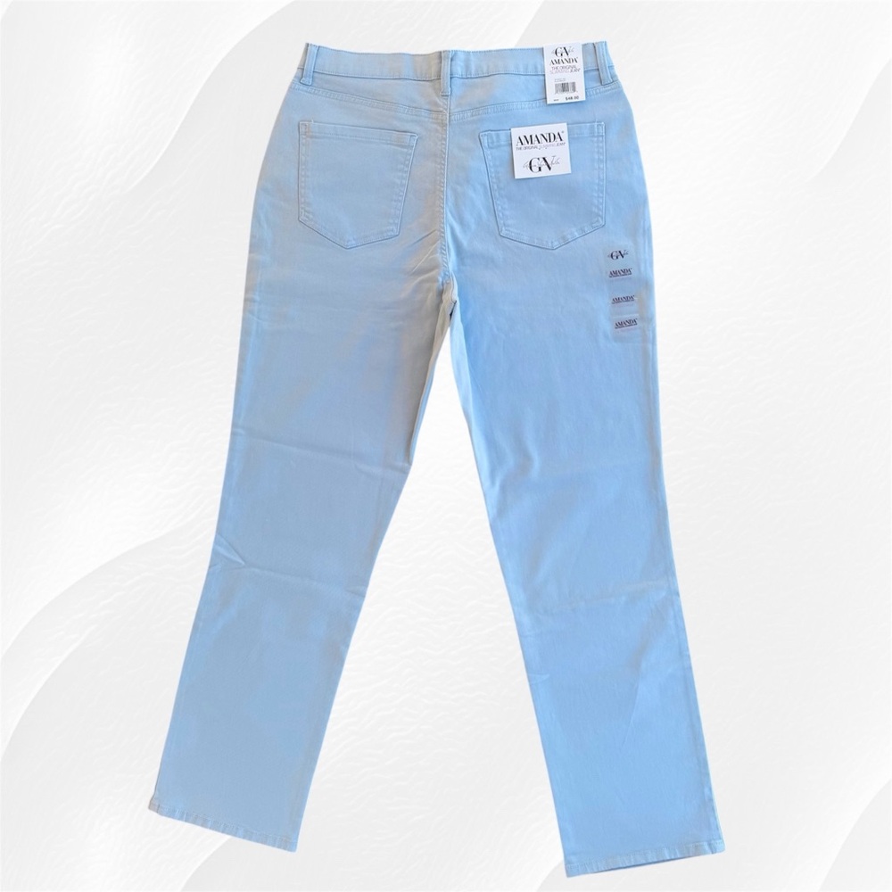 Gloria Vanderbilt Amanda Blue Breeze Tapered Leg Stretch Jeans ~ Women’s 16 - Picture 2 of 10